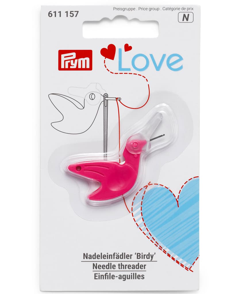 Нитевдеватель Prym Love "Birdy" в виде птички, розовый