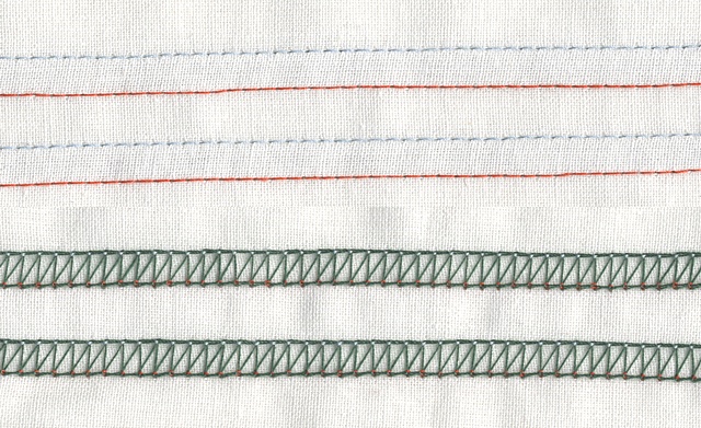 Двухигольный плоский шов